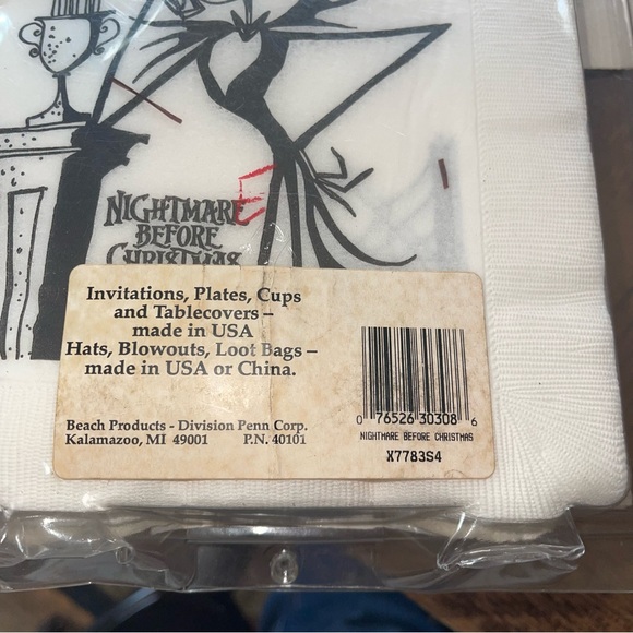 Vintage NIGHTMARE BEFORE CHRISTMAS PARTY PAC SET VINTAGE SEALED  65 Pieces. - Picture 6 of 6